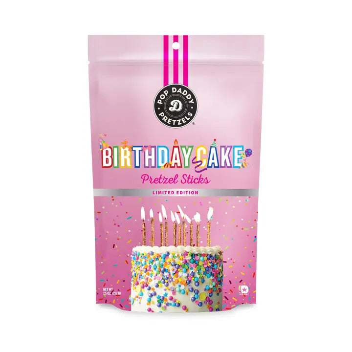 Birthday Cake Pretzels - Pop Daddy Snacks