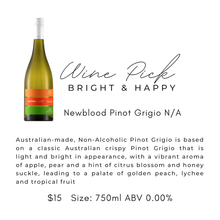 Load image into Gallery viewer, Newblood Pinot Grigio Non Alcoholic
